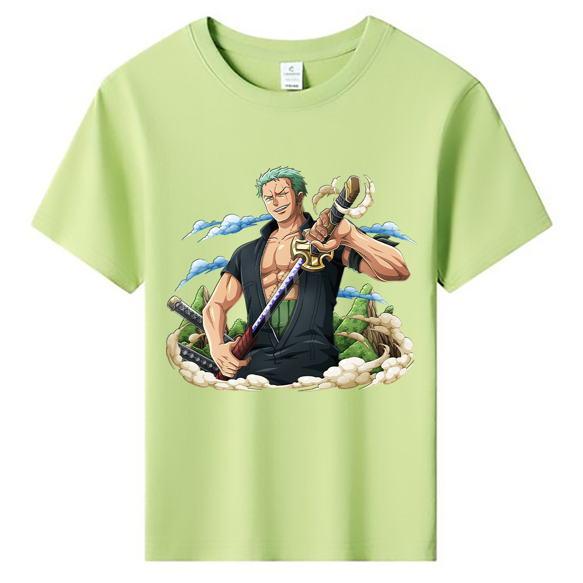 ワンピース ロロノア・ゾロ ONE PIECE Roronoa Zoro 綿100％キッズTシャツ（フロントプリント）